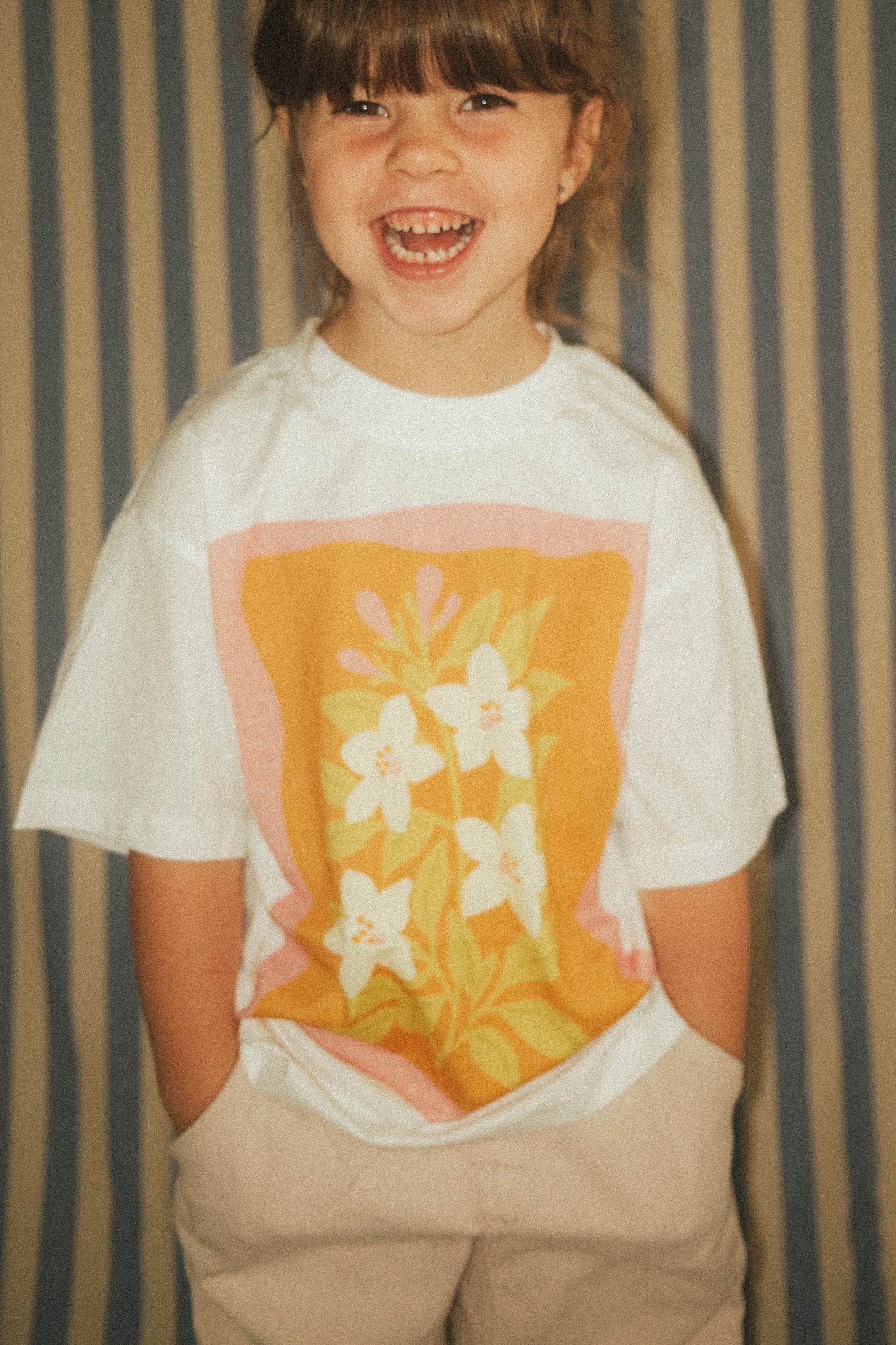 T-shirt enfant oversized - Fleurs