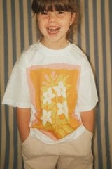 T-shirt enfant oversized - Fleurs